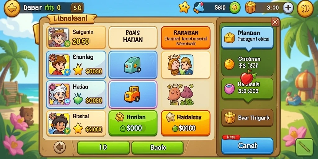 Misi menarik yang menantang keterampilan bermain.